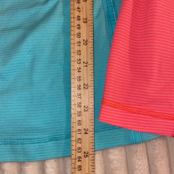 2 LULULEMON WHOLEHEARTED TANK BRIGHT ORANGE/TONKA - BLUE STRIPE SIZE-8 LONG - Picture 3 of 15